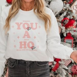 Women's White Holiday Graphic Sweatshirt